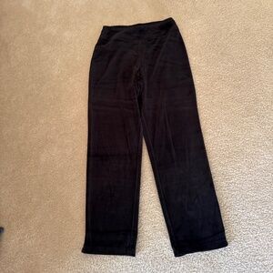 Talbots suede black pull on pants